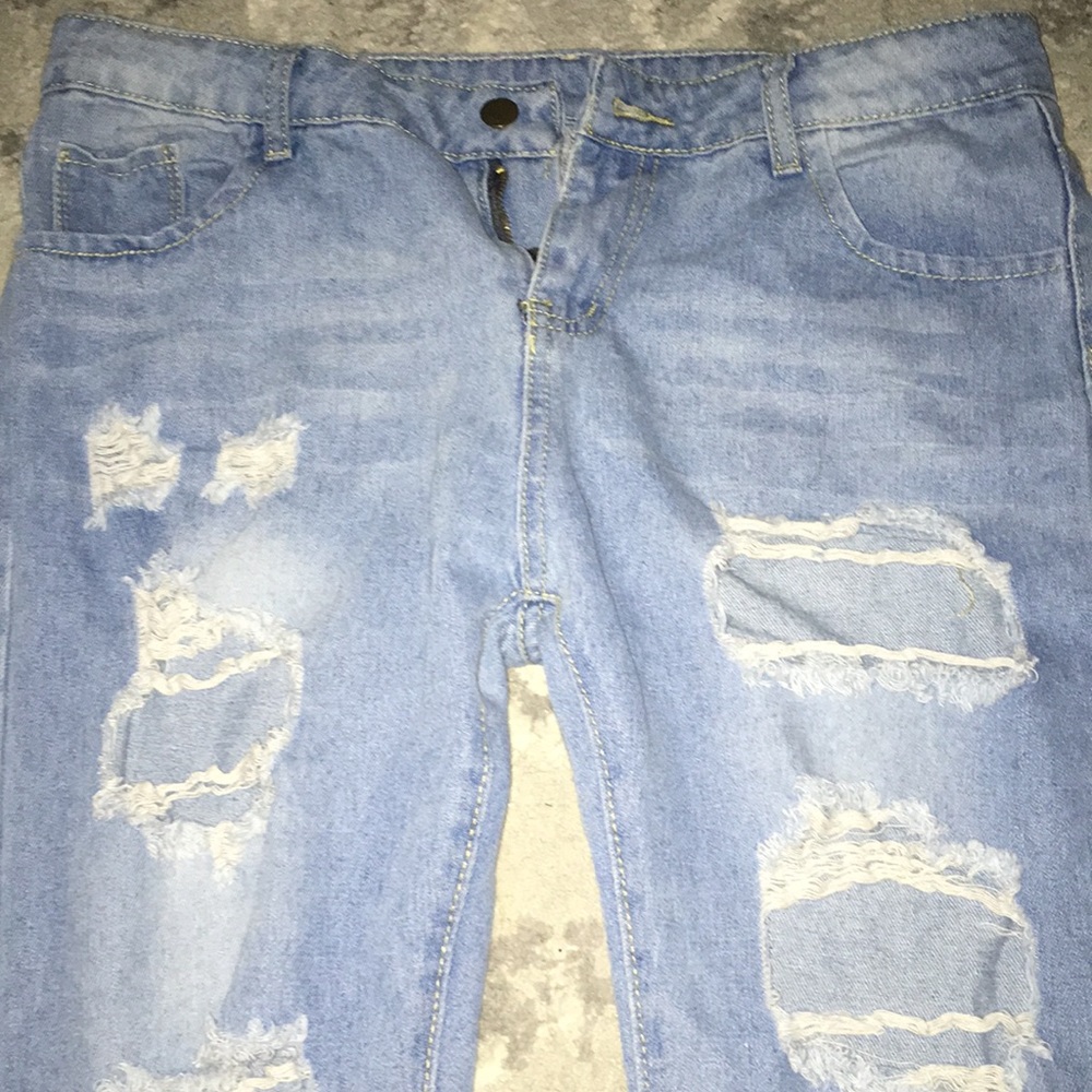 blue ripped jeans - Picture 2 of 3